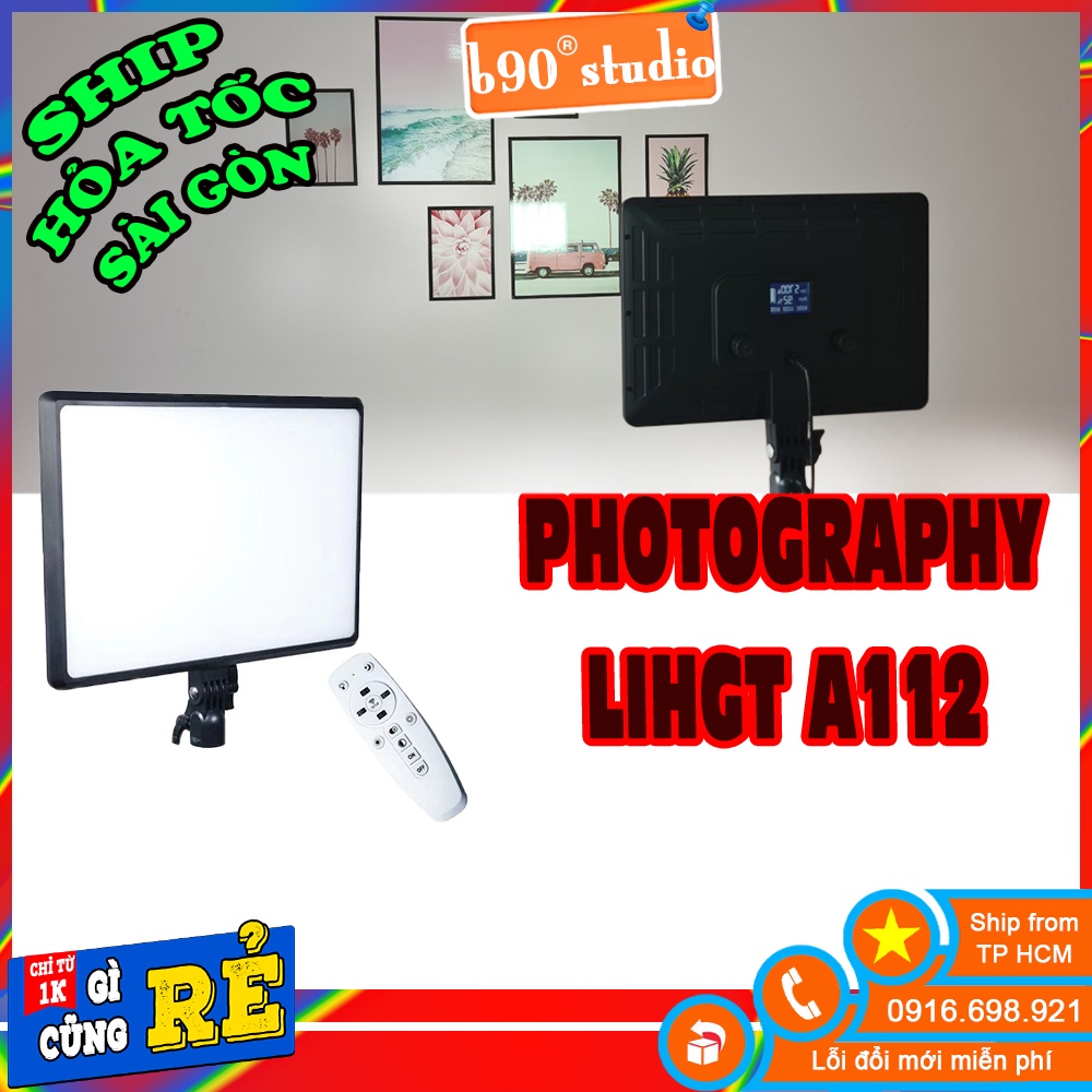 Đèn Photograpphy A112 12 inch thiết bị trợ sáng livestream,  chụp ảnh quay phim chuyên nghiệp