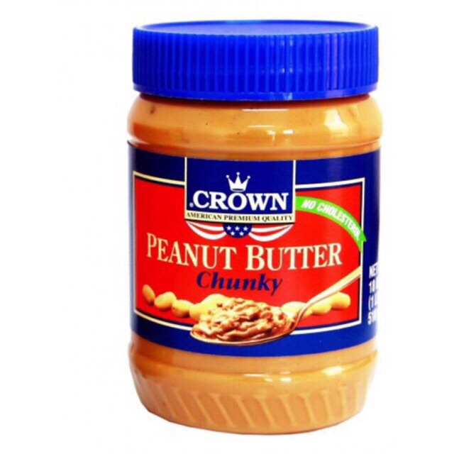 Bơ đậu phộng Chunky - Crown 510g_Nhập Khẩu 100% Từ Mỹ