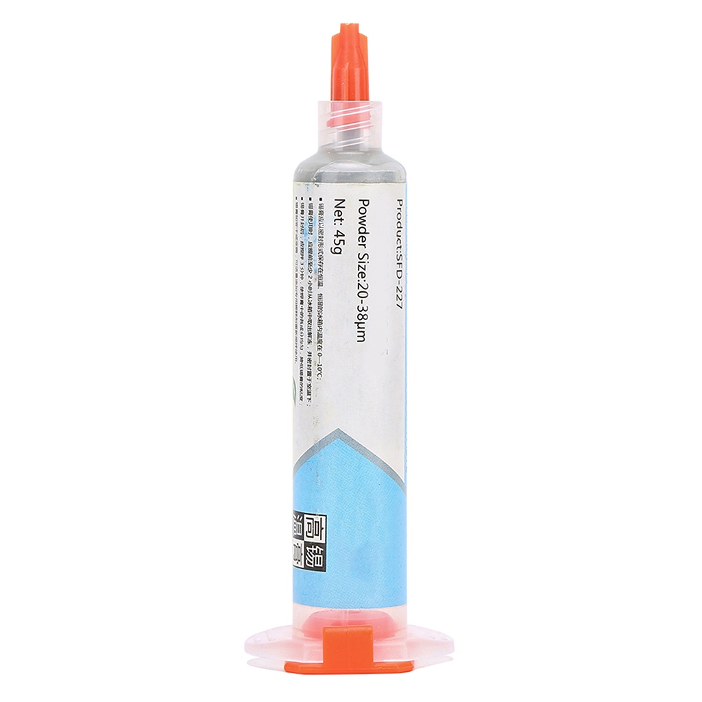 Kem thiếc hàn linh kiện dán chứa bạc SFD-227 Sn95.5/Ag3/Cu0.5 cho mối hàn sáng đẹp, điểm nóng chảy 217°C