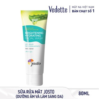 Sữa rửa mặt dưỡng ẩm sáng da Vedette Josto Nha Đam 80ml