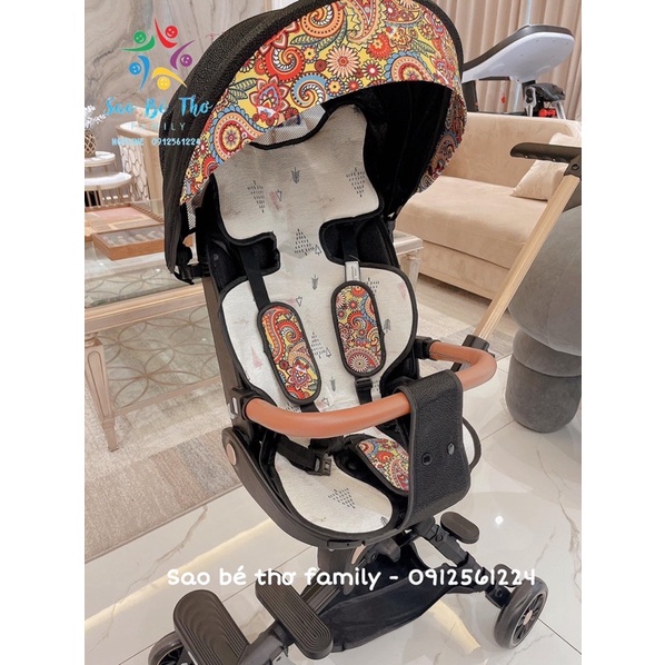 Xe đẩy 2 chiều gấp gọn K9 bản Trung cao cấp kèm bàn ăn