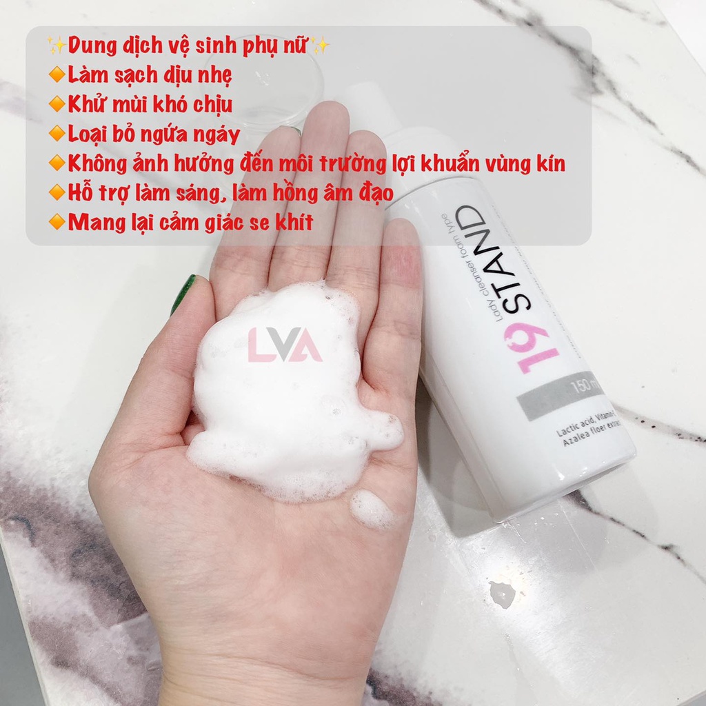 Dung dịch vệ sinh phụ nữ dạng bọt LADY CLEANSER FOAM 19 STAND