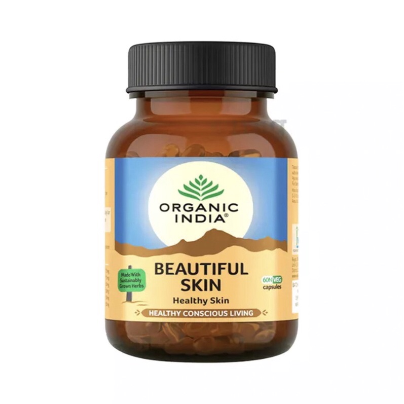 Viên Uống Thảo Mộc Đẹp Da - Giảm Mụn Organic India Beautiful Skin, 60 Viên