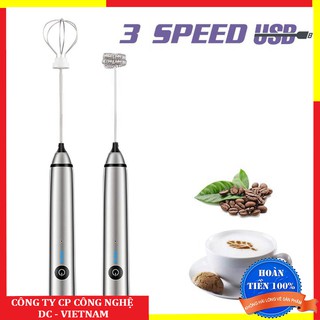 Sản phẩm  Máy cầm tay tạo bọt cafe, sữa,... dùng pin sạc - Điện áp: 3.5V - Tích hợp 3 tốc độ - Mã: MFB1501D.