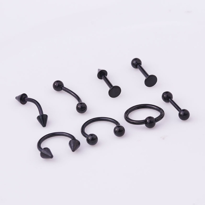 Bộ 8 khuyên mũi/ môi/ tai/ mũi cá tính