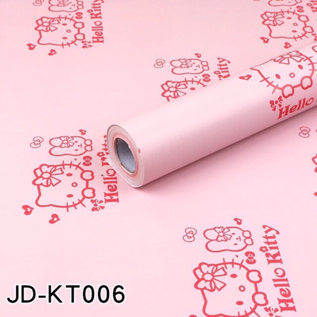 Giấy dán tường 10mx45cm hello kitty kt006