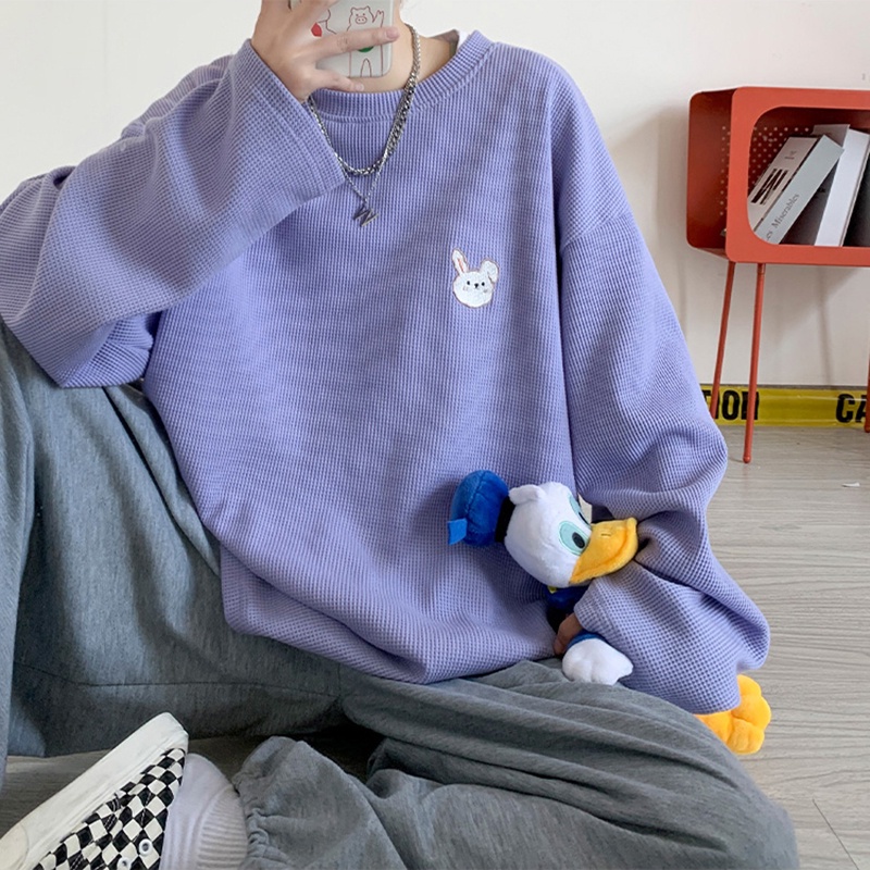 Áo khoác hoodie tay dài oversize phong cách Hàn Quốc mới năm 2021