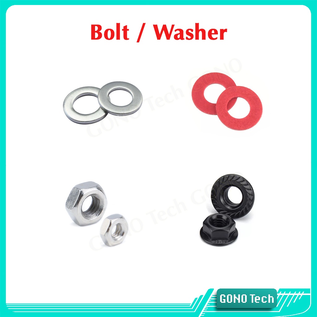 Bulong Long đen M2 M3 | Bolt / Bu lông / bu-loong - washer / lông đền / vòng đệm cho ốc vít M2 M3