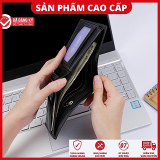 Ví nam da bò 4u kiểu dáng ngang lịch lãm f112
