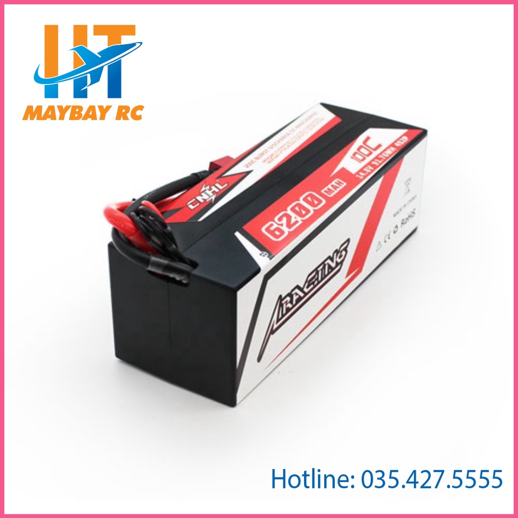 Pin cnhl racing series 6200mah 100c 2s 3s 4s jack chữ T