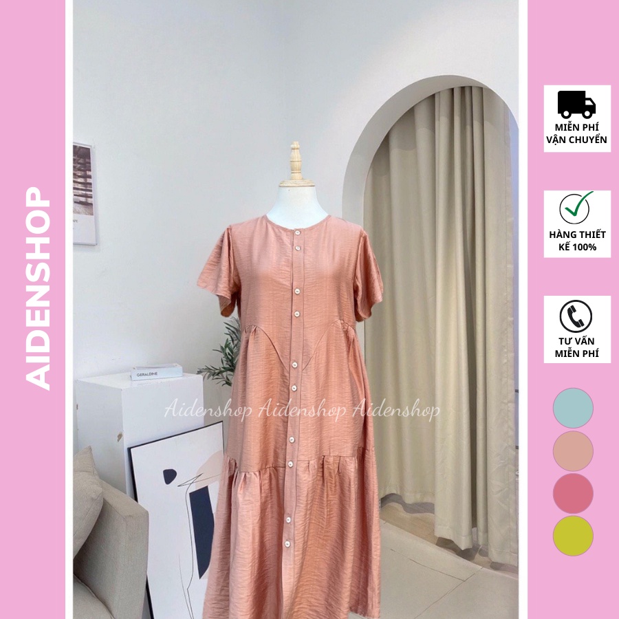 Váy bầu thiết kế đẹp mát suông Aidenshop đầm bầu công sở mùa hè