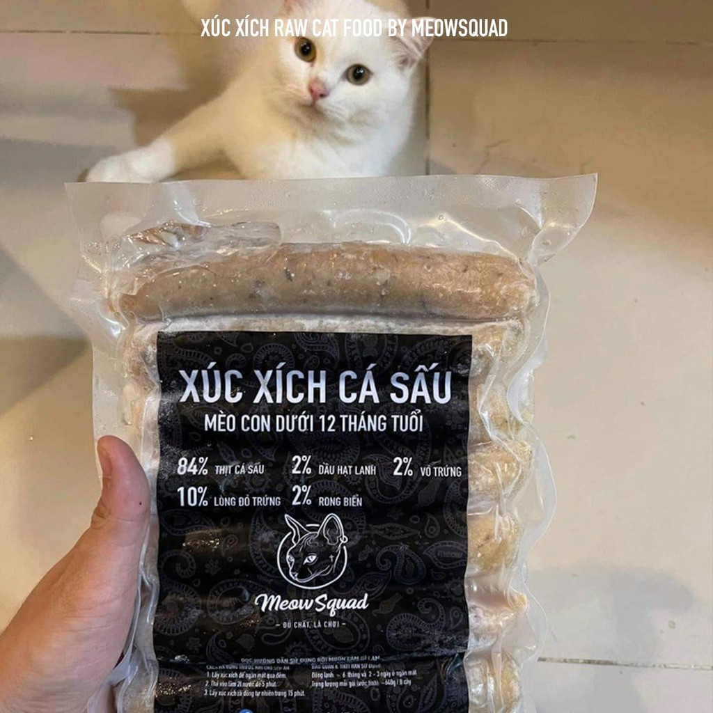 Xúc Xích Raw Cat Food 640g - Thực Phẩm Tươi Cho Mèo