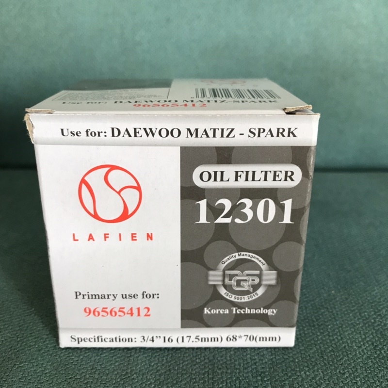 Lọc nhớt Lafien 12301 (68mm) dùng cho Suzuki Wagon R/Swift/Carry/APV - Toyota Rush - Chevrolet Spark/Matiz