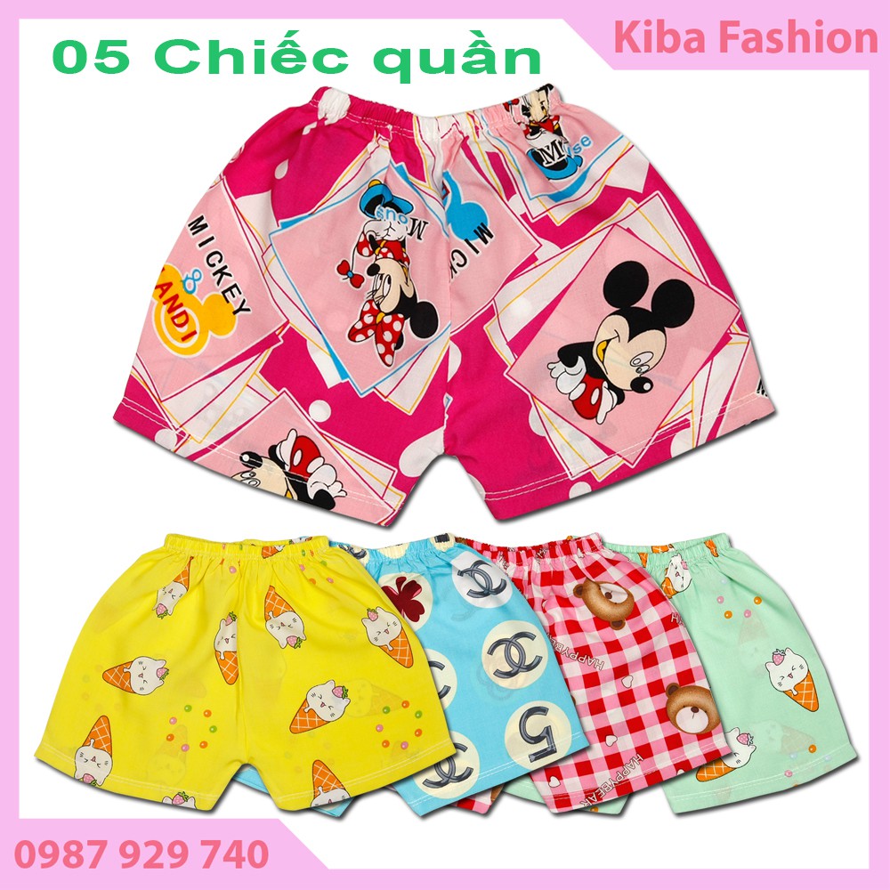 Set gồm 10 Quần đùi Lanh (Tole) bé gái,Từ 4-16kg QĐTKBS