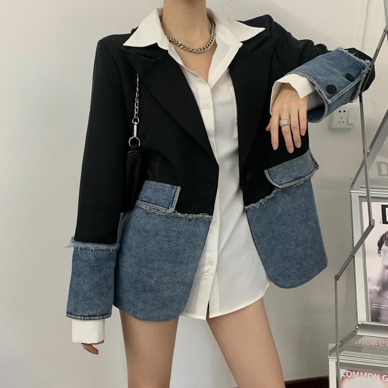 Áo Khoác Denim Dáng Ôm Thời Trang Hàn Quốc Dành Cho Nữ