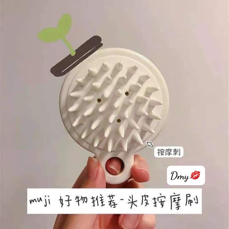 Lược gội đầu silicon muji siêu thjk.massa da đầu trống đau đầu