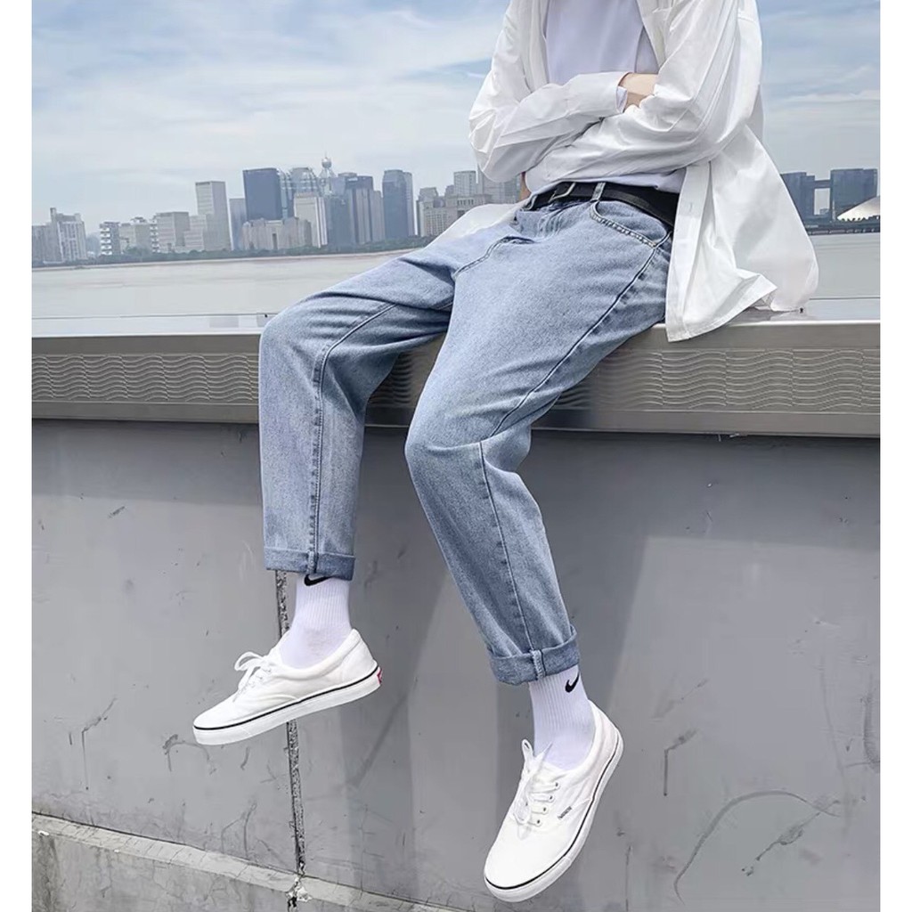 Quần Jeans Baggy Dáng Suông TR01 Style Hàn Quốc | BigBuy360 - bigbuy360.vn