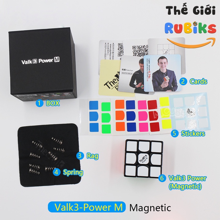 Rubik 3x3 QiYi Valk 3 POWER M 3x3x3 Có Sẵn Nam Châm