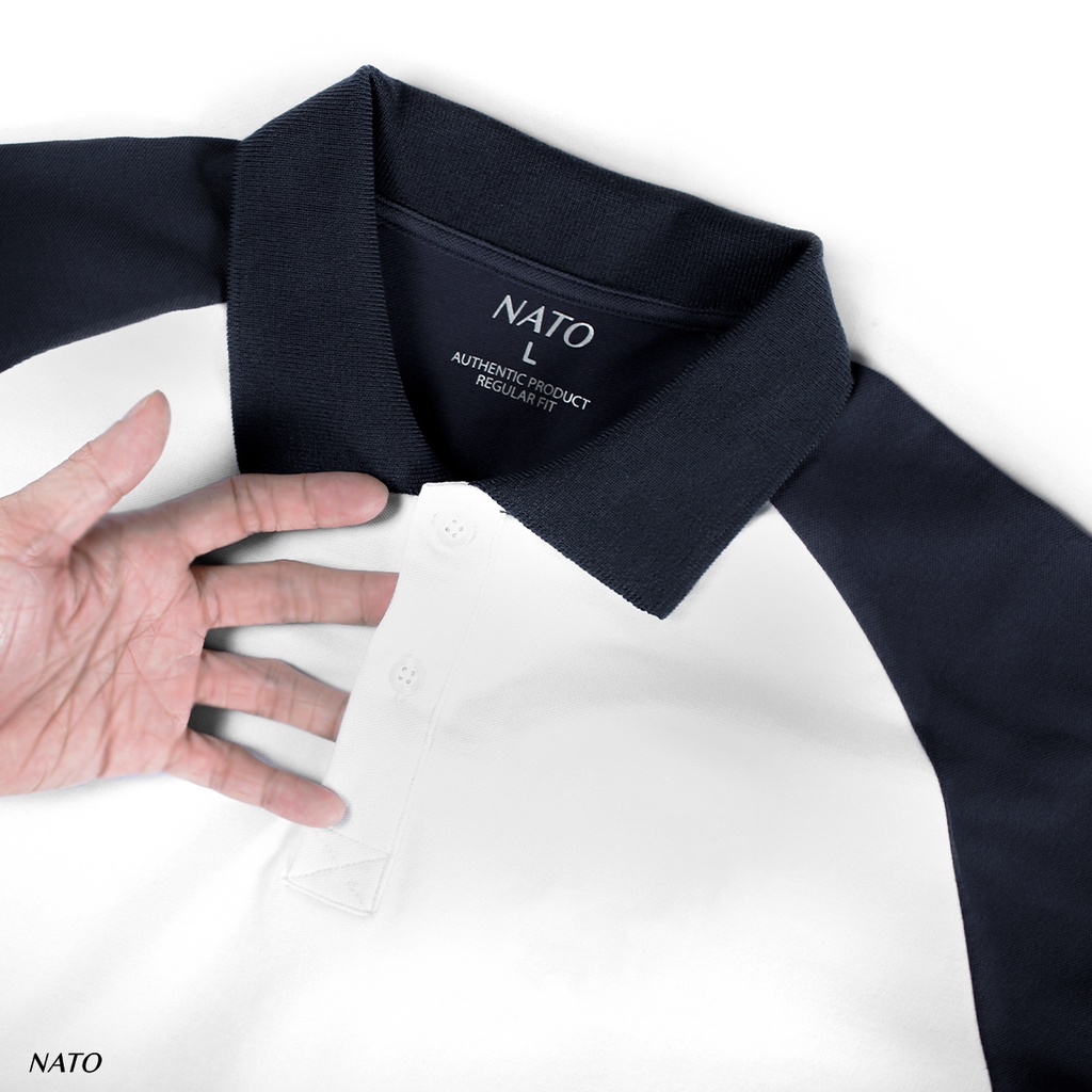 Áo Thun Polo Nam RAGLAN Vải Cotton Cá Sấu Cao Cấp Basic Đẹp Tay Ngắn Có Cổ Màu Trắng Đen Đỏ Xanh Navy Trơn Họa Tiết NATO