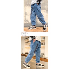 Quần jean jogger bò bé trai gái thời trang phong cách hàn quốc phản quang size đại 3/4/5/6/7/8/9/10/11/12 tuổi 14-50kg