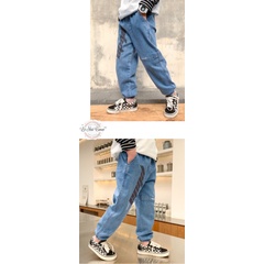 Quần jean jogger bò bé trai gái thời trang phong cách hàn quốc phản quang size đại 3/4/5/6/7/8/9/10/11/12 tuổi 14-50kg