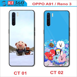 Ốp Lưng Kính OPPO A91/ Reno 3 - in theo yêu cầu
