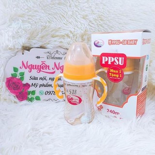 Bình sữa ppsu hàn quốc cổ rộng 240ml cho bé