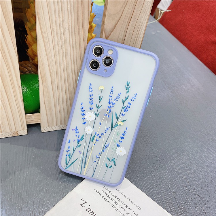 Ốp Lưng Nhám Chống Sock, Va Đập Bảo Vệ Camera Flowers - G059