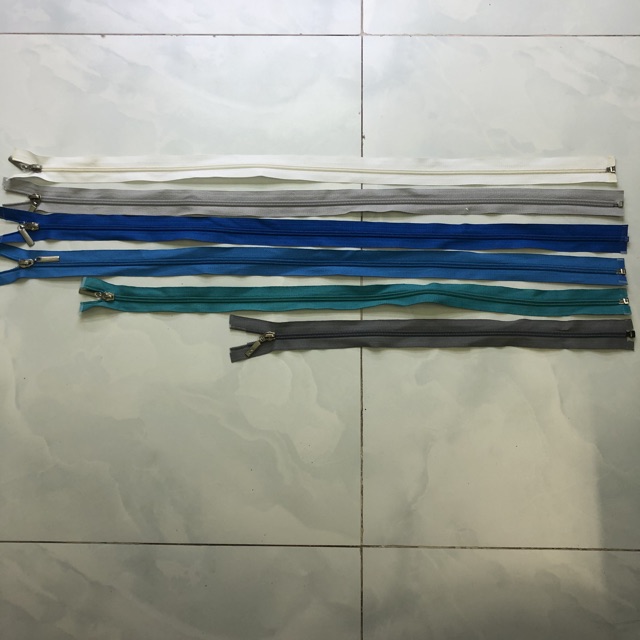 Dây Kéo Áo Khoác Nilon Đầu Khoá Kéo Kim Loại Số 5 Nhiều Cỡ TVK/YKK Các Màu Hàng Công Ty