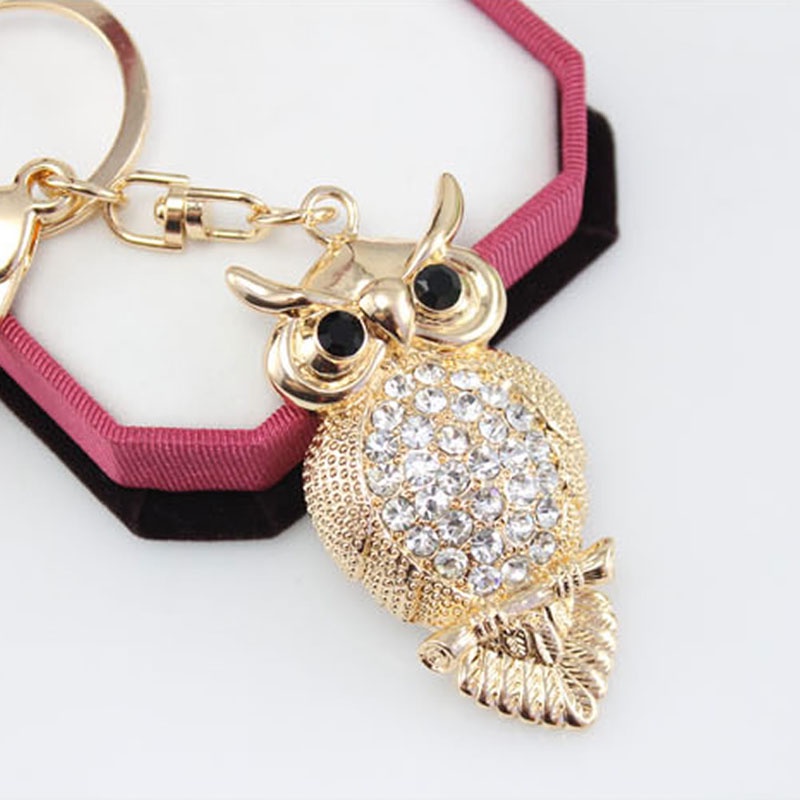 Móc Khóa Hình Cú Mèo Đính Đá Xinh Xắn