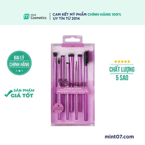 Bộ Cọ Trang Điểm Mắt Real Techniques Everyday Eye Essentials 8 Cọ