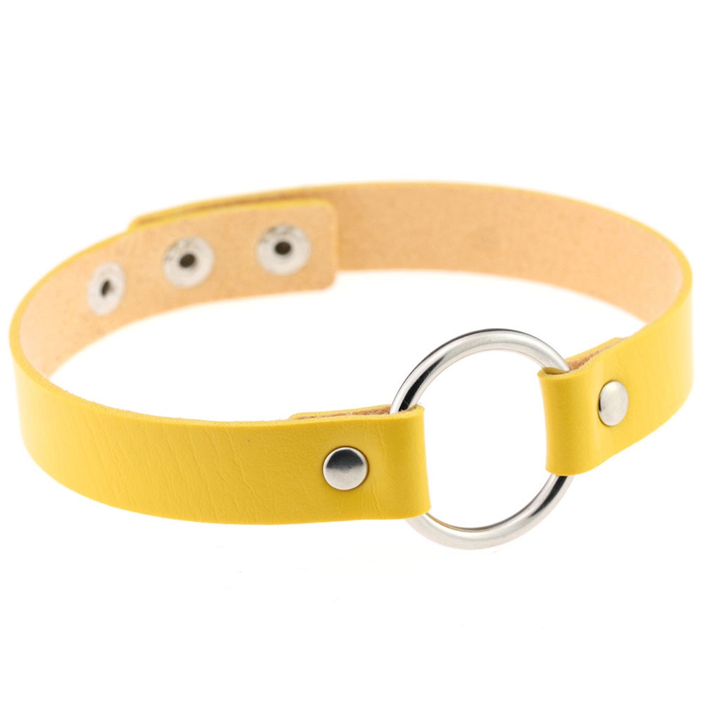 Vòng Cổ Choker Giả Da Viền Đinh Tán Tròn Thời Trang