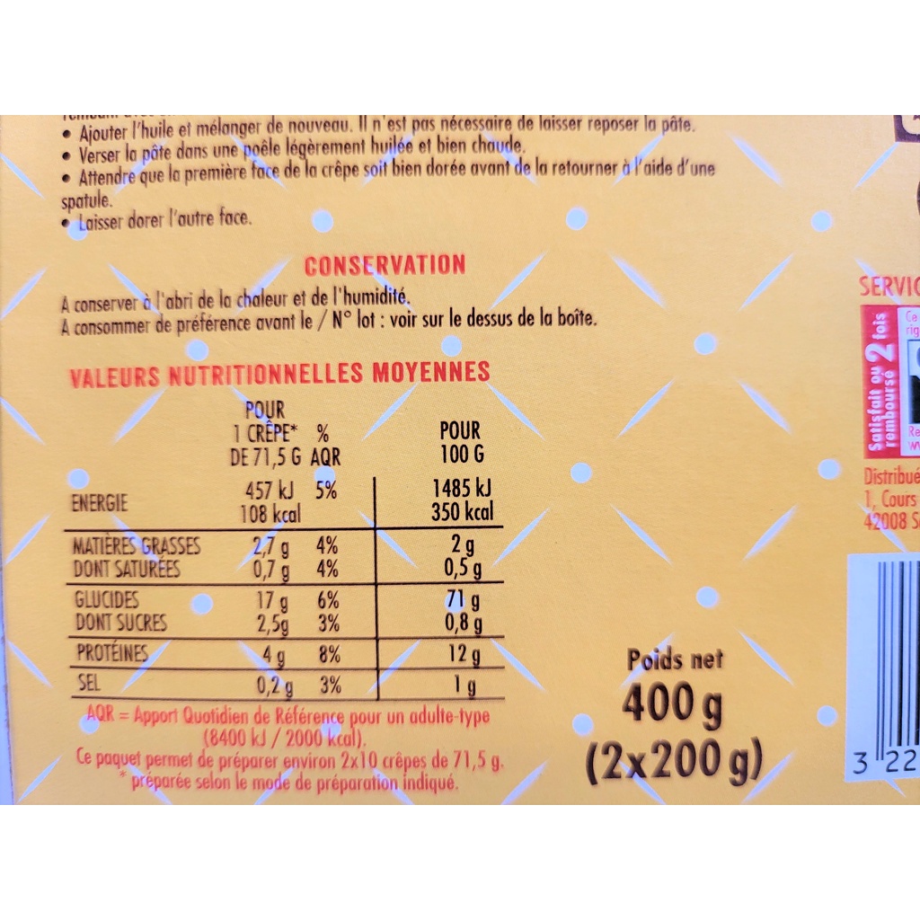 [Hộp 400g] BỘT BÁNH KẾP [France] CSN Crepe Powder