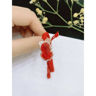 Vòng tay nữ Tỳ Hưu bọc bạc mệnh Thổ