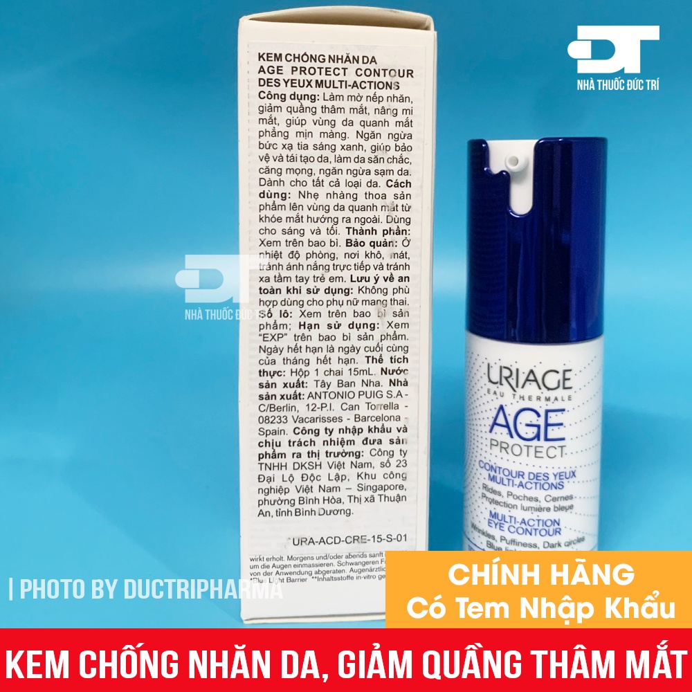 Kem Mắt Uriage Ngăn Ngừa Lão Hoá và Giảm Quầng Thâm Da Vùng Mắt 15ml