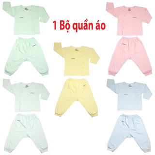 [ HÃNG UNCHI HOẶC UALA ROGO ] 1 Bộ sơ sinh dài tay  chất cotton HÀNG ĐẸP mềm mịn an toàn cho bé sơ sinh - BDUC28