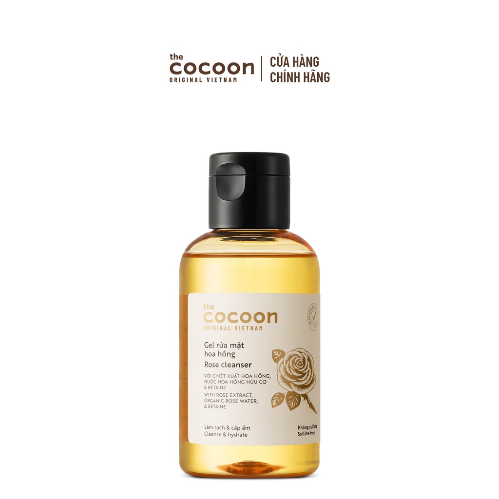 [Mã COSCN11 giảm 10%] Gel rửa mặt hoa hồng Cocoon làm sạch & cấp ẩm 140ml