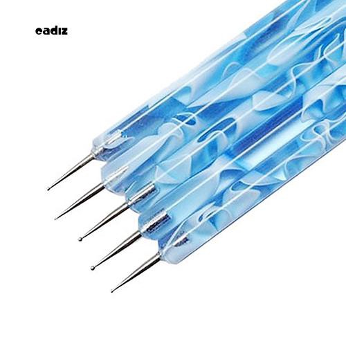 [Hàng mới về] Bộ 5 cây bút cọ 2 đầu vẽ họa tiết trang trí móng tay chuyên dụng