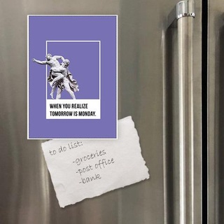 Nam châm hít dán tủ lạnh để trang trí in hình Pantone Tomorrow is Monday