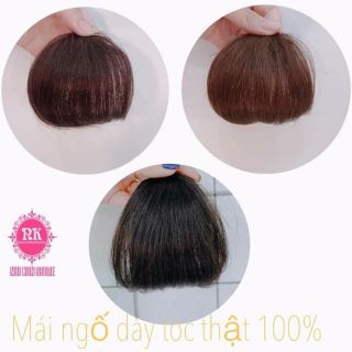 Compo tóc mái ngố thật và búi phồng hình thật