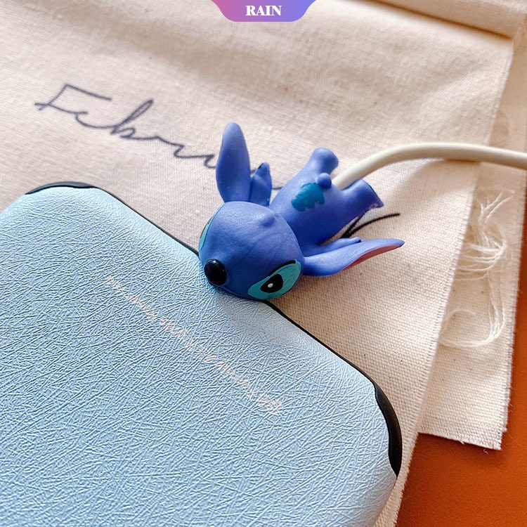 Vỏ Bọc Bảo Vệ Dây Cáp Sạc USB Hình Goku Stitch Cinnamoroll Pikachu Meowth Thông Dụng
