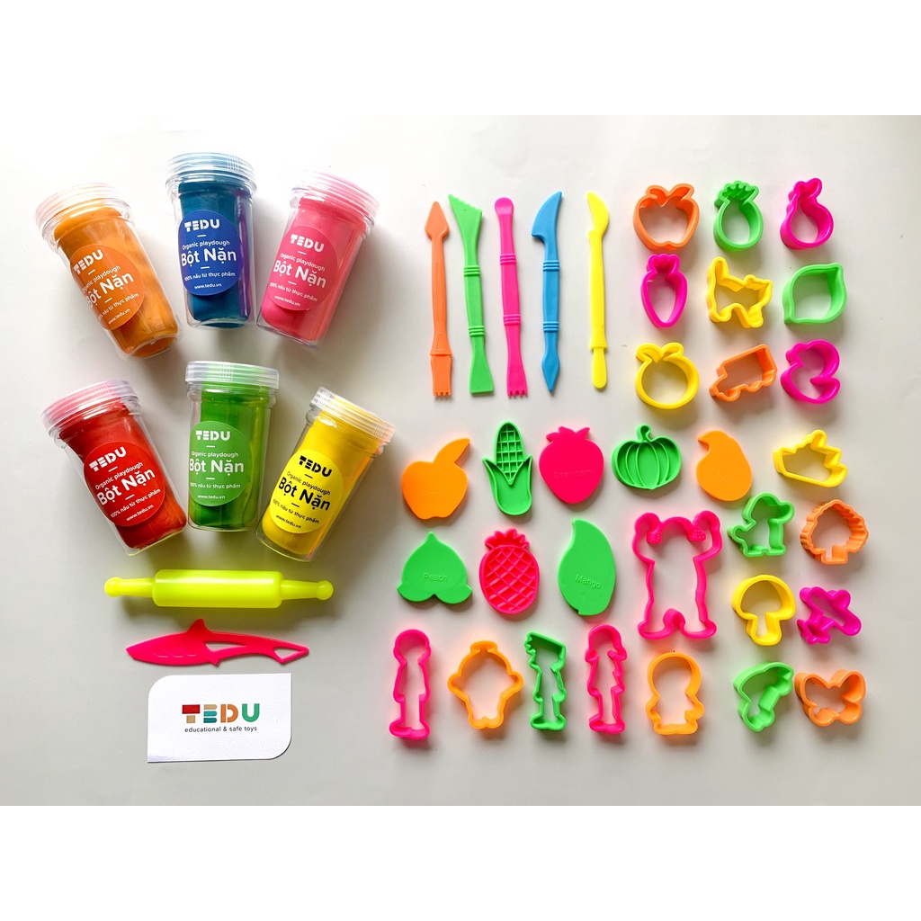 Bột nặn đất nặn an toàn TEDU - combo Doremon