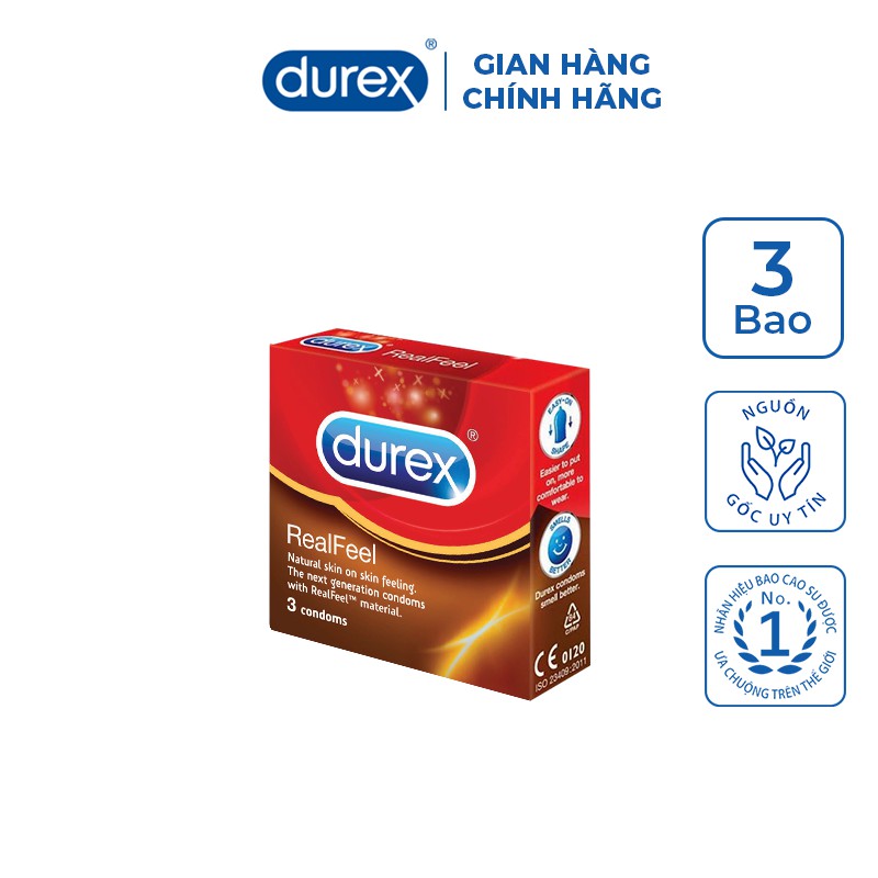 Bao cao su Durex Real Feel 3 bao