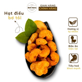 Hạt điều bơ tỏi heti thơm ngon 100gr, hạt điều ăn vặt dinh dưỡng heti hàng xuất khẩu loại 1 thơm ngon