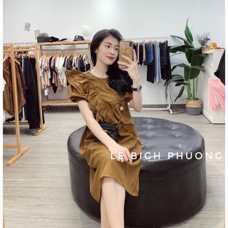 váy suông cổ bèo tiểu thư💕free ship💕💕