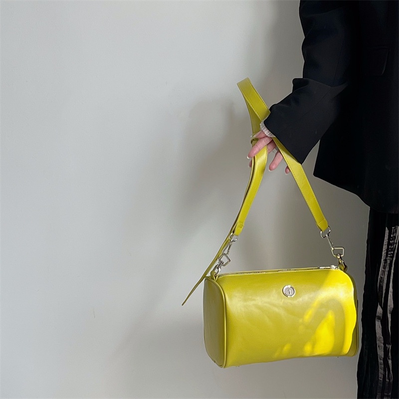 Túi đeo chéo IELGY hình trụ phong cách Retro đa năng dành cho nữ