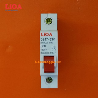 Cầu dao tự động lioa 50a loại 1 cực - mcb1050-4.5