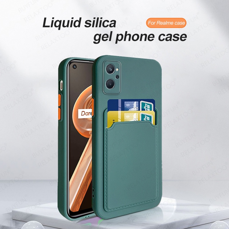 Ốp Điện Thoại Silicon Mềm Siêu Mỏng Chống Sốc Nhiều Màu Có Ngăn Đựng Thẻ Dành Cho OPPO Reno 7Z Reno 7 6 5 Pro 5G Reno 6Z