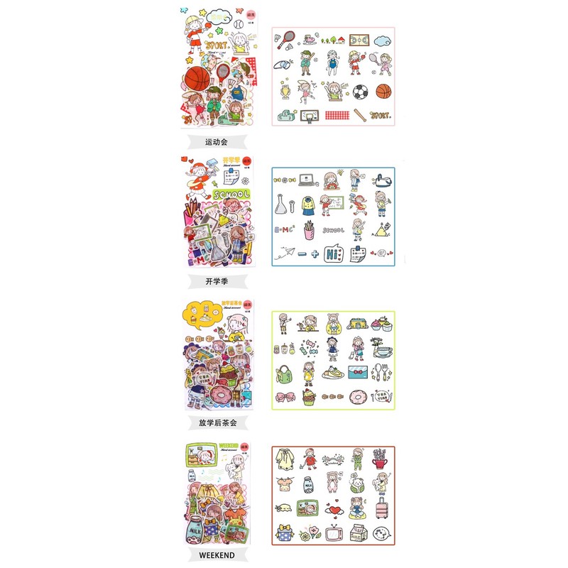 Gói 40 pcs sticker dễ thương