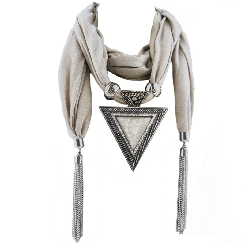 Vòng cổ Mặt Hình Giọt Nước Phối Tua Rua Phong Cách Bohemian Thời Trang